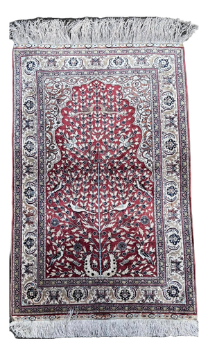Vintage Kayseri Silk Oriental Rug, 1960s
