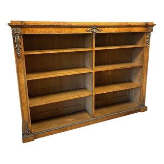 Antique Open Bookcase in Walnut For Sale