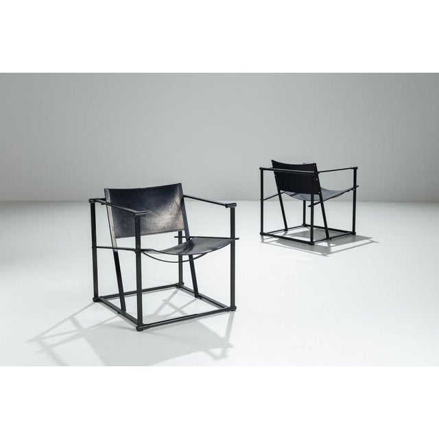 Mid-Century Modern Cubic FM61 Lounge Chairs attributed to Radboud Van Beekum for Pastoe, Netherlands, 1980, Set of 2 For Sale - Image 3 of 15