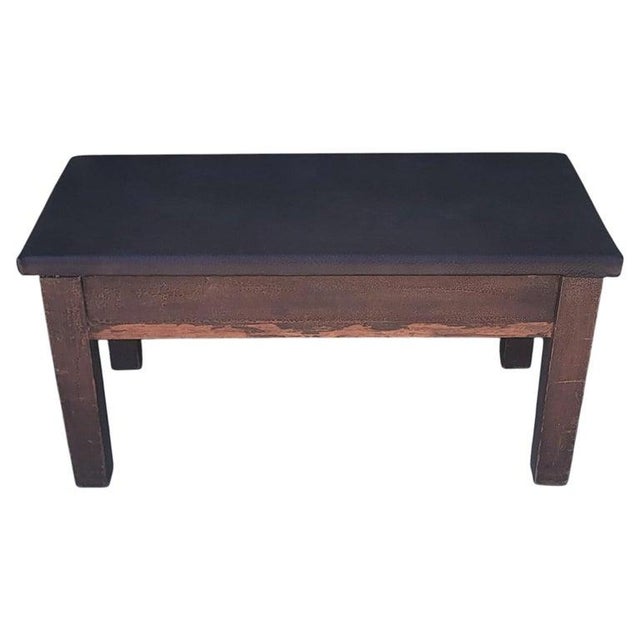 Folk Art 19thc Original Red Painted Foot Stool For Sale - Image 3 of 7