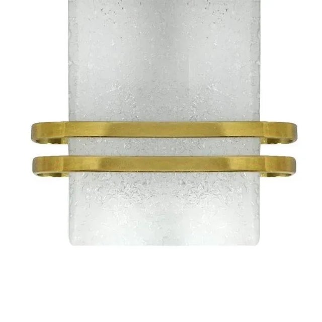 Mid 20th Century 1960s Murano Glass and Brass Sconces by Doria Leuchten - a Pair For Sale - Image 5 of 6