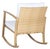 Daire Rocking Chair, Natural/White Cushion For Sale - Image 11 of 11