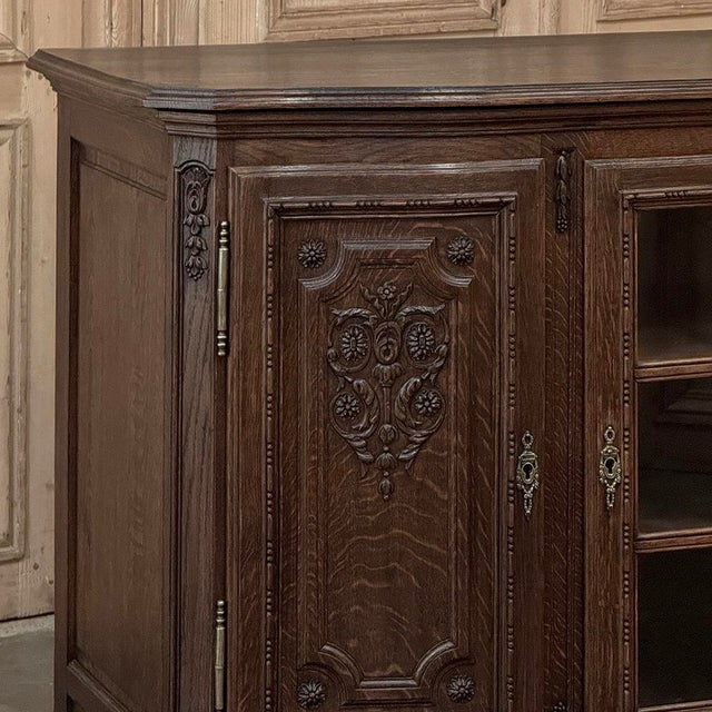 Late 19th Century 19th Century Louis XVI Liégeois Style Oak Display Buffet ~ Credenza For Sale - Image 5 of 18