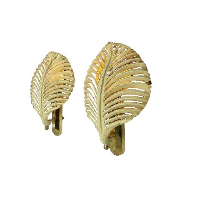 Mid-Century Modern Organic Open-Work Leaf Wall Lamps from Banci Firenze, 1970s, Set of 2 For Sale - Image 3 of 14