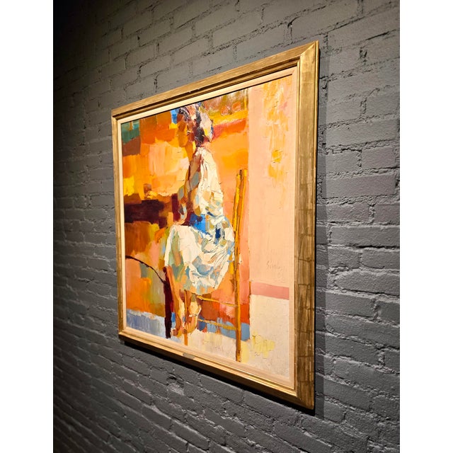 Nicola Simbari - Saffron Daydream - 1964 Oil Painting For Sale - Image 10 of 12