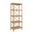 Boho Chic Matthew Izzo Home Danielle Natural Rattan Four Shelf Etagere With Decorative Back For Sale - Image 3 of 8