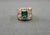 Green 3.50 Ct Gia Certified Natural Zambian Emerald & Diamond Ring Size 6.5 For Sale - Image 8 of 10
