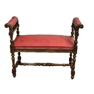 Breton Piano Stool in Walnut, 1930s For Sale