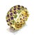Bochic “Capri” Vintage Amethyst & Multi Color Gem & Cuff - 18K Gold & Silver For Sale - Image 10 of 12