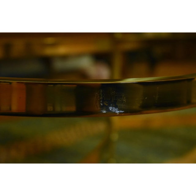 1990s Design Institute America - Vintage Glass and Brass Dolphin Motif Coffee Table For Sale - Image 10 of 13