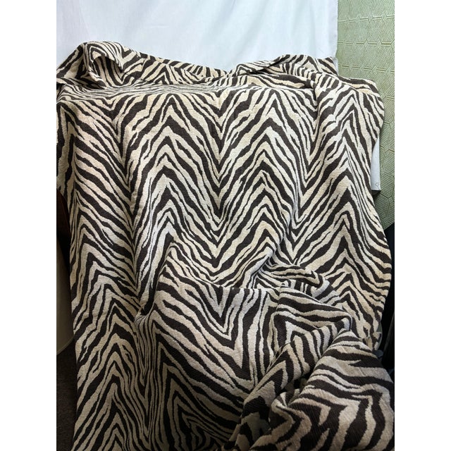 Boho Chic Clarence House Woven Texture, Cotton, Zebra Pattern For Sale - Image 3 of 5