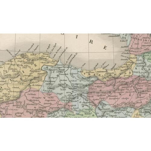 Map of Asiatic Türkiye and the Caucasus Provinces, 1873 For Sale - Image 9 of 12