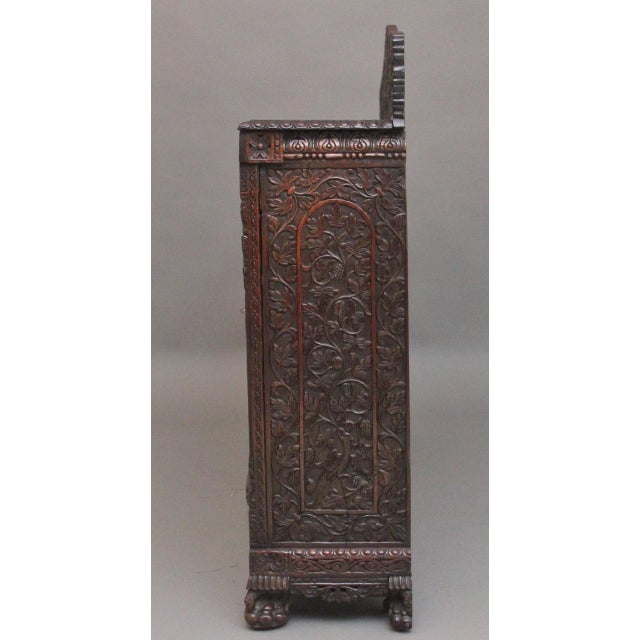 Antique Anglo-Indian Carved Cabinet, 1860 For Sale - Image 13 of 18