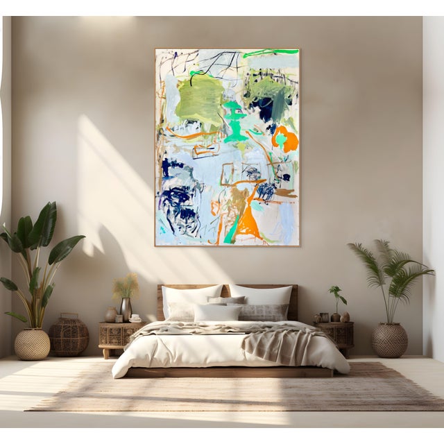 This work will be shipped rolled in a tube. Poynder's method emphasizes gesture, line, color, and space. Physicality and...