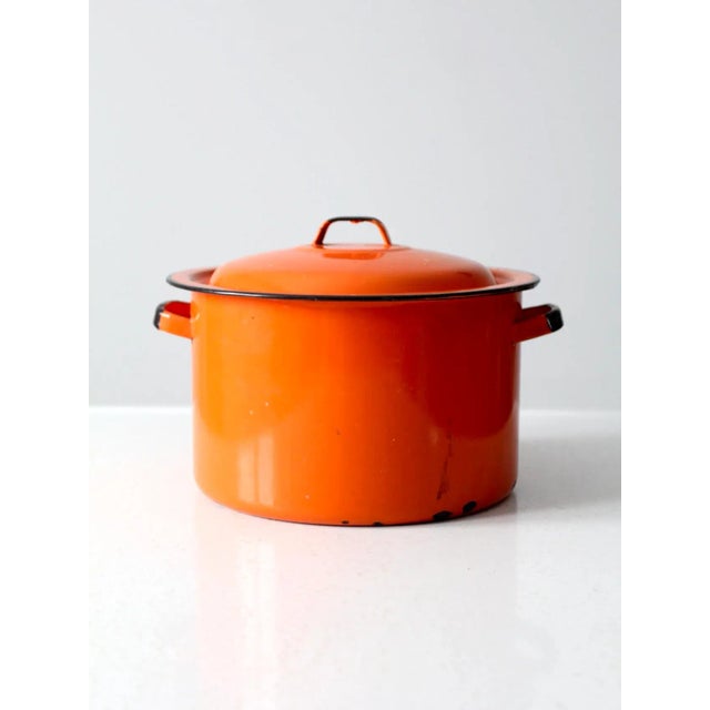 Mid-Century Enamelware Pot For Sale - Image 6 of 9