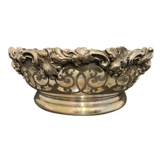 Antique Silverplate Wine Coaster For Sale
