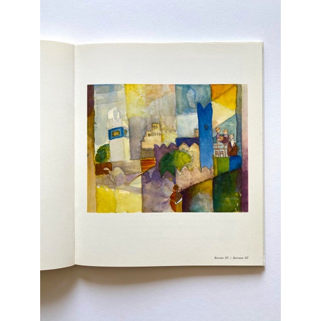 August Macke " Tunisian Watercolors and Drawings " Vintage 1969 1st Edition Lithograph Print Hardcover Modernist Art Book For Sale - Image 10 of 12
