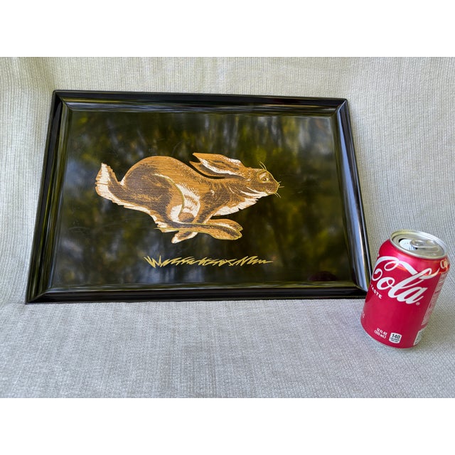 Vintage Couroc of Monterey Smiling Rabbit Tray For Sale - Image 12 of 17