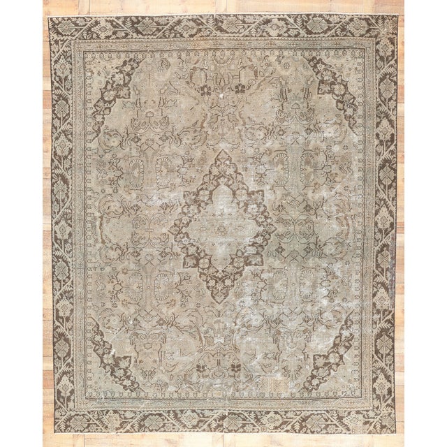 Antique Persian Mahal Rug, 10'00 X 12'03 For Sale - Image 9 of 10