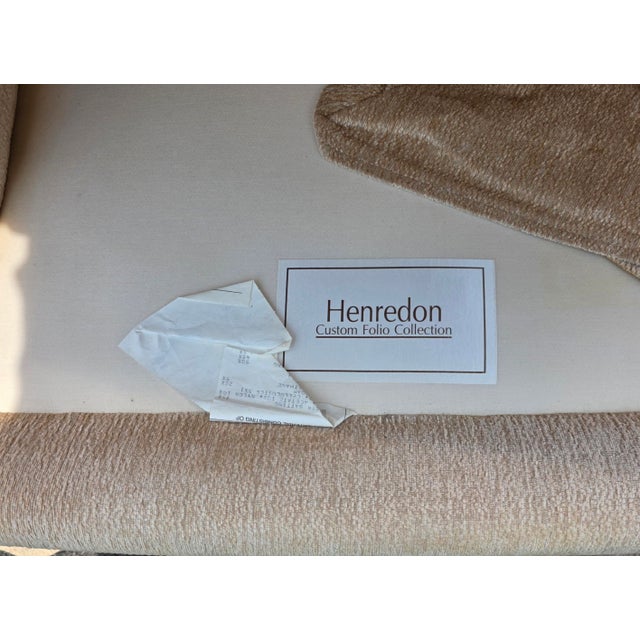 Pair of Henredon Custom Folio Collection English Roll-Arm Lounge Chairs With Matching Ottoman, Late 20th Century For Sale - Image 11 of 14