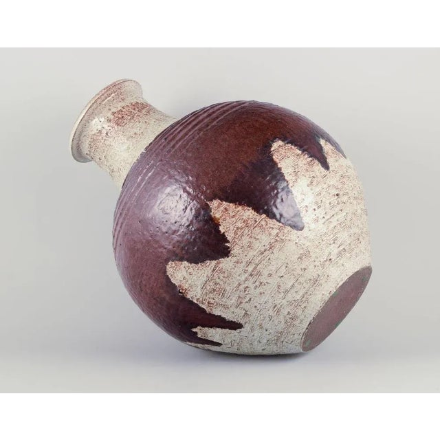 Ceramic Ceramic Floor Vase with Flowing Glaze, 1970s For Sale - Image 7 of 9