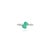 Toi Et Moi 1ct Oval Emerald & Diamond Bypass Ring in 14k White Gold Size 5.5 For Sale - Image 4 of 16