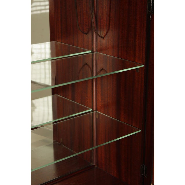 Brown Weiman Heirloom Quality Chinese Chippendale Style Mahogany Vitrine Display Cabinet For Sale - Image 8 of 18