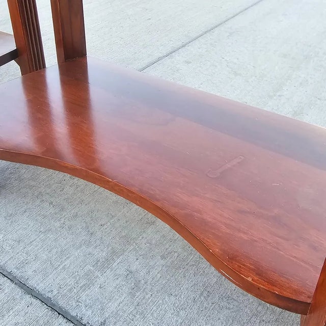 Pair of 1930s Art Deco Cobalt Blue Mirror Glass Tops Lamp Side Tables For Sale - Image 10 of 12