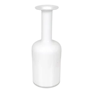 White Glass Vase from Otto Brauer/Holmegaar