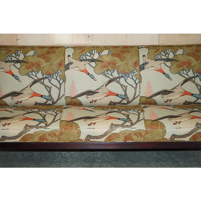 Norris Three Seater Sofa in Mulberry Flying Ducks Fabric from George Smith For Sale - Image 5 of 18
