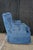 Mid 20th Century Tufted Blue Upholstered Library Club Lounge Chair & Ottoman For Sale - Image 17 of 18