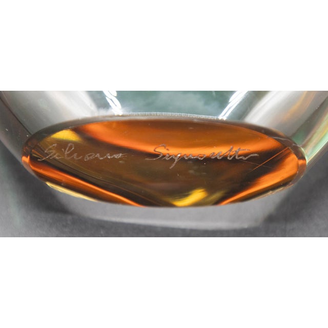 1990s Silvano Signoretto Murano Triple Sommerso Art Glass Sculpture - 14" H For Sale In West Palm - Image 6 of 7