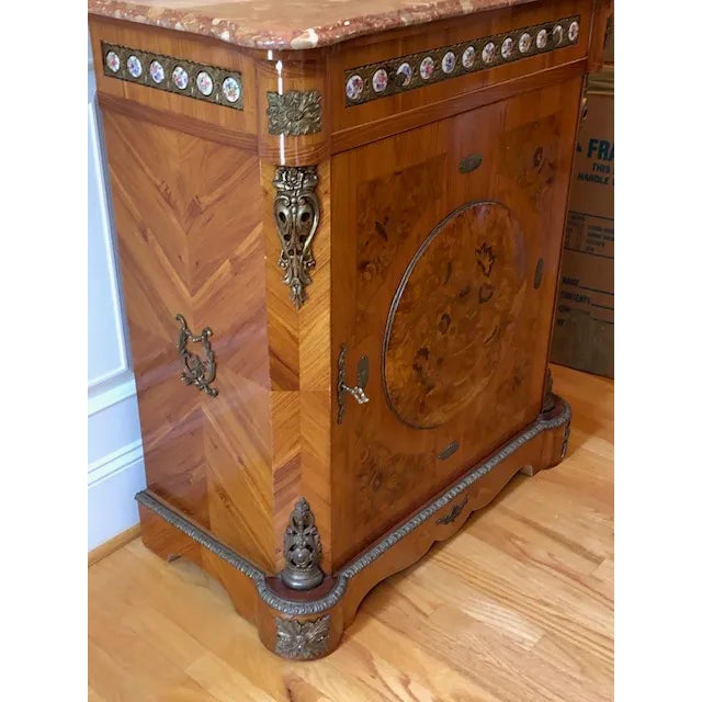 Late 20th Century French Marquetry Commode For Sale - Image 11 of 13