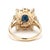 Traditional 1.98ctw Sapphire and Diamond Cluster Ring, 14k Yellow Gold, Ring Size 6.5 For Sale - Image 3 of 5