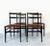 Set of 4 original "Leggera" chairs by Giò Ponti for Cassina in perfect condition. Structure entirely in black lacquered...