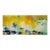 Set of 3 Modern Abstract Paintings Yellow Green Blue Wall Art Acrylic on Canvas For Sale