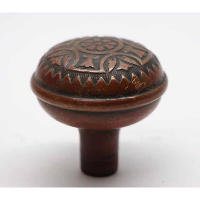 Pair of Antique Bronze Vernacular Sargent Passage Door Knobs For Sale - Image 4 of 5