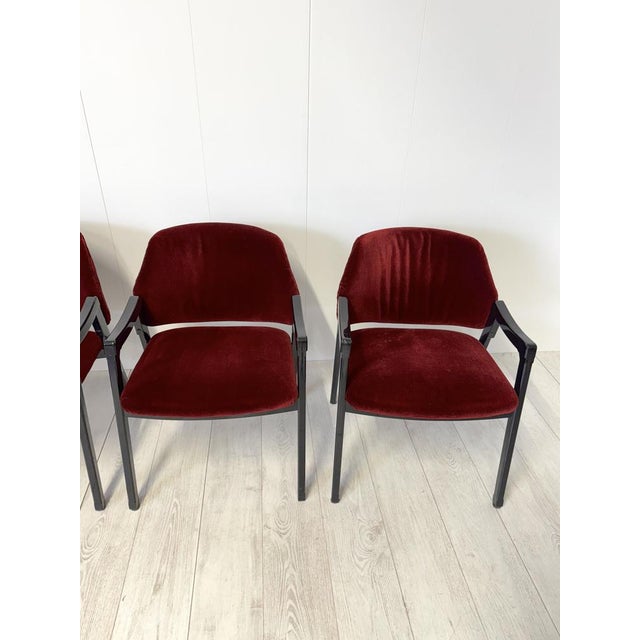 Black Mod. 814 Armchairs by Ico Parisi for Cassina, 1961, Set of 8 For Sale - Image 8 of 15