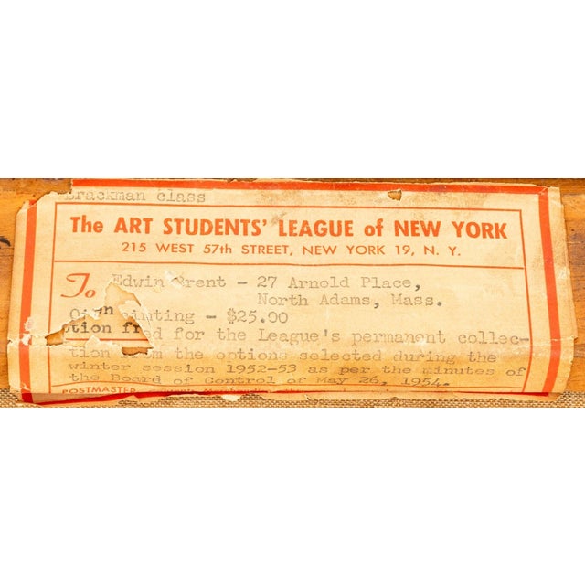 Textile Edwin Brent Reclining Female Nude Oil on Canvas For Sale - Image 7 of 8