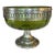 Late 19th Century Antique English Green Glass and Pierced Silverplate Pedestal Bowl/Compote For Sale