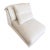 Montauk "Jill" Armless Chair in Light Cream Off-White Velvet For Sale