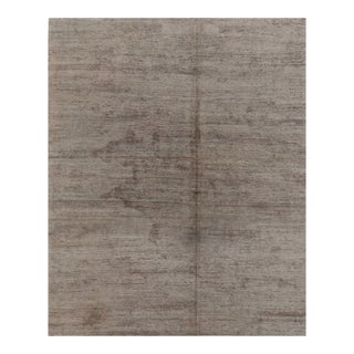 Rug & Kilim’s Modern Textural Rug in Neutral Taupe and Gray Tone-on-Tone -13x16 For Sale