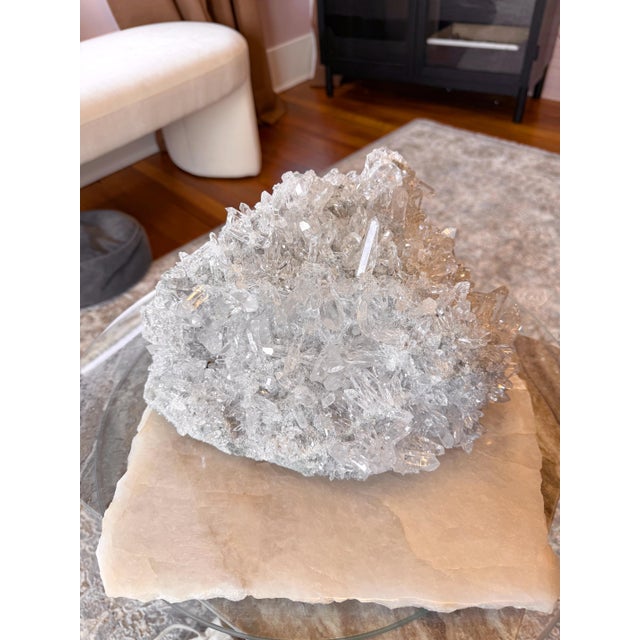 Himalayan Quartz Crystal Cluster – High Clarity Multi-Point Formation, Sculptural Natural Specimen "Odette" For Sale - Image 10 of 18
