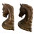 Pair of Vintage Cast Metal Horse Bust Bookends by Gladys Brown for Dodge, Inc., Early 20th Century For Sale