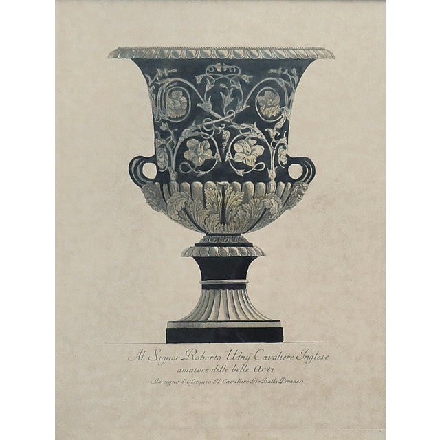 Mid 20th Century Set of 4 Antique Italian Giovani Battista Piranesi Amphora Vase Etchings For Sale - Image 5 of 12