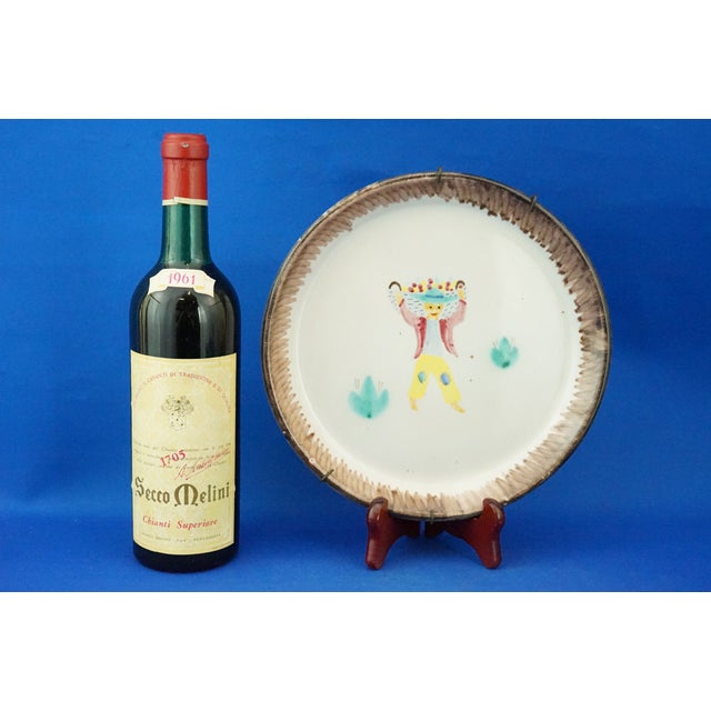 Ceramic Musa Roma Majolica Ceramic Plate with Airbrush Decoration, 1900s For Sale - Image 7 of 18