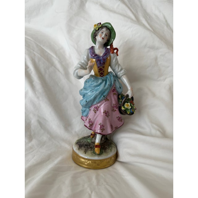 Late 19th Century Antique German Porcelain Figurines, Produced by the Oldest Volkstedt Porcelain Factory (Aelteste Volkstedter Porzellanmanufaktur). For Sale - Image 5 of 11
