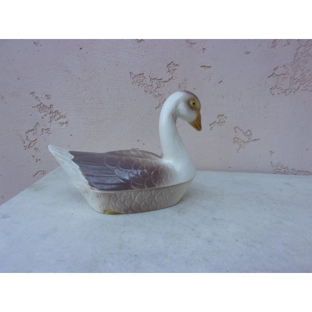 Majolica Goose Tureen, circa 1950.