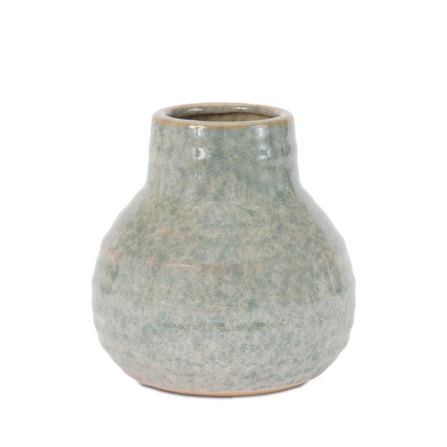 Contemporary Speckled Glaze Stoneware Vase (Set of 2) For Sale - Image 3 of 3