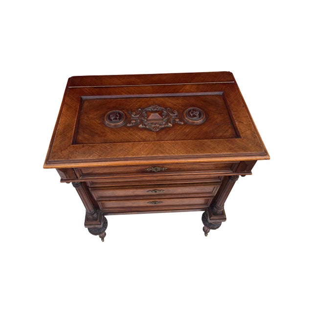 Antique Neoclassical Sheet Music Multi Use Storage Cabinet For Sale - Image 4 of 13